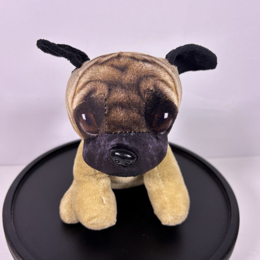 Dan Dee Collectors Choice Brown Soft 8” PUG DOG Stuffed Animal